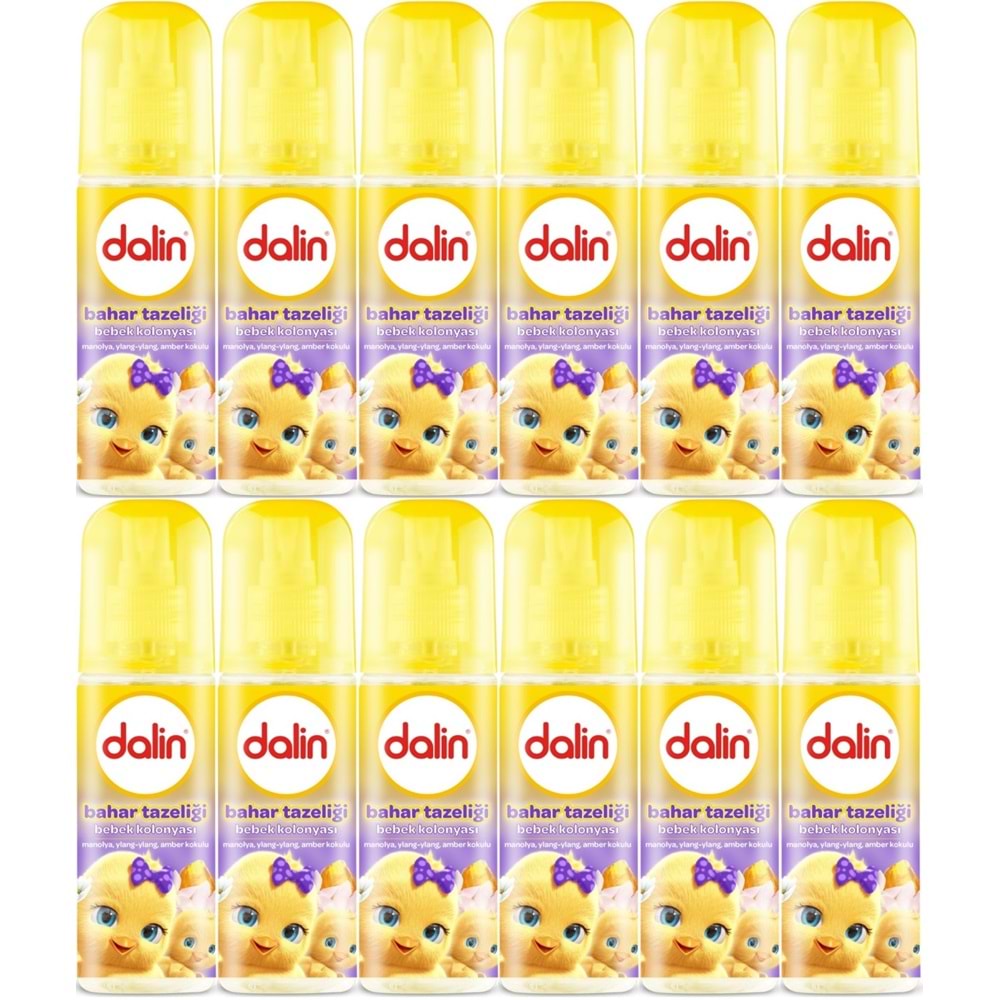 Dalin Bebek Kolonyası 150ML Bahar Tazeliği (Manolya-Ylang,Ylang-Amber Kokulu) (12 Li Set)