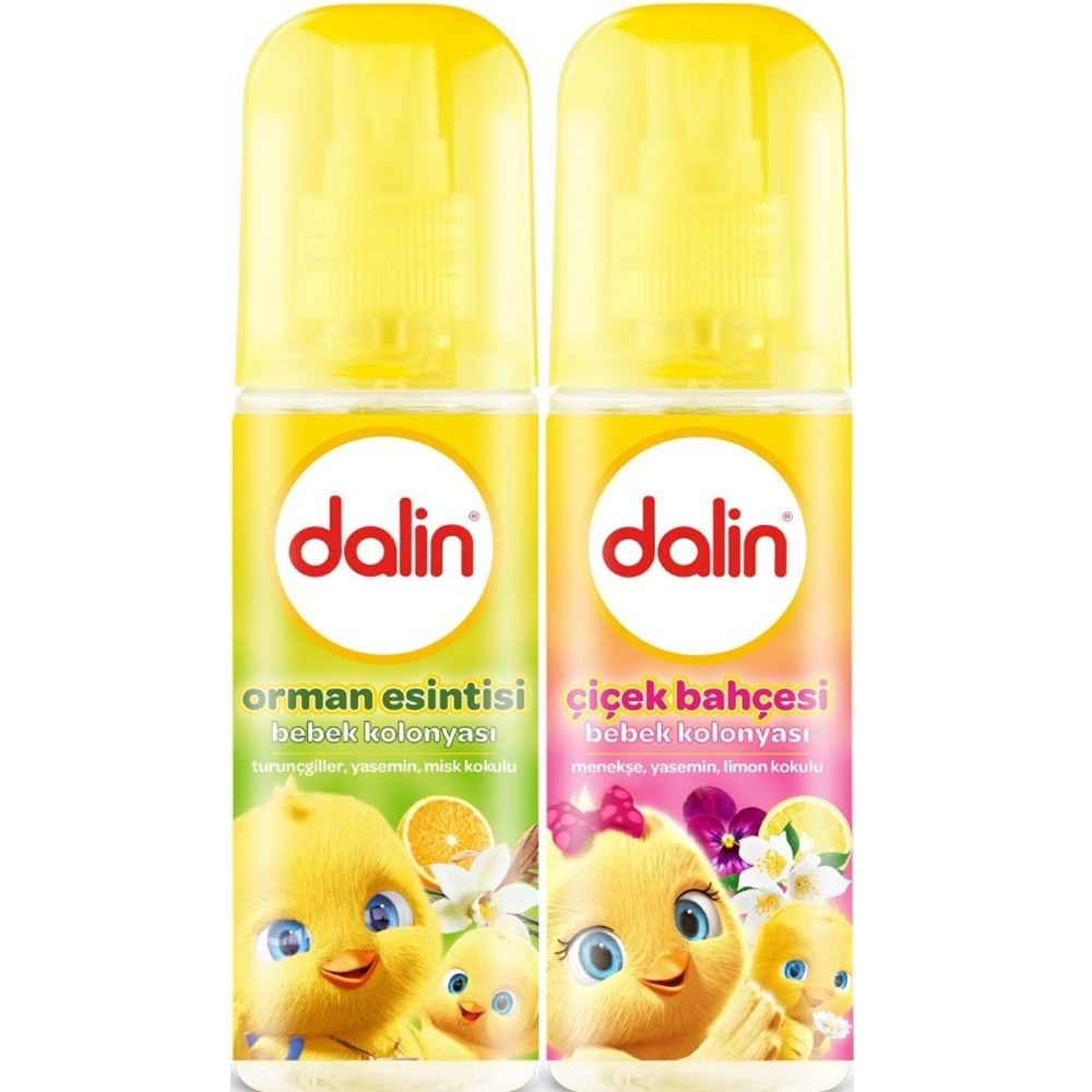 Dalin Bebek Kolonyası 150ML (Orman Esintisi-Çiçek Bahçesi) Karma 2 Li Set