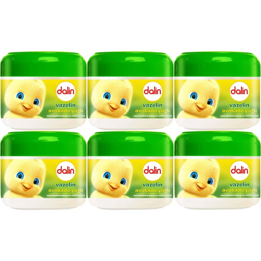 Dalin Vazelin 100ML Nem ve Koruma Avakado Yağlı (6 Lı Set)