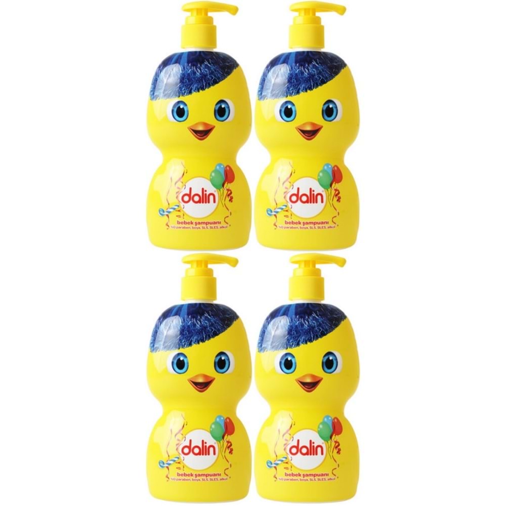 Dalin Bebek Şampuanı 500ML (Eğlen Öğren Serisi) Pompalı (4 Lü Set)