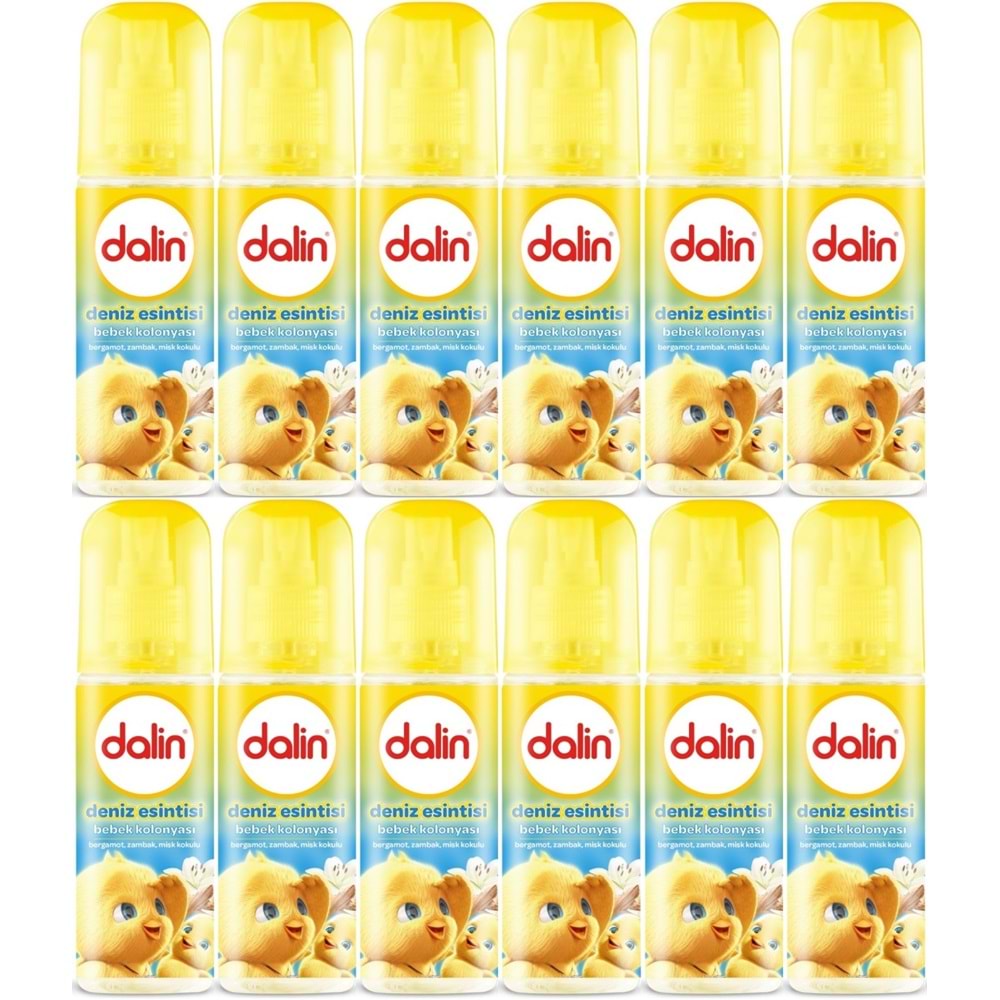 Dalin Bebek Kolonyası 150ML Deniz Esintisi (Bergomat-Zambak-Misk Kokulu) (12 Li Set)