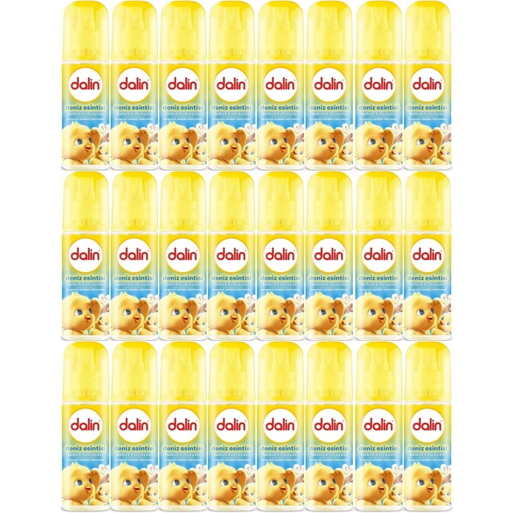 Dalin Bebek Kolonyası 150ML Deniz Esintisi (Bergomat-Zambak-Misk Kokulu) (24 Lü Set)