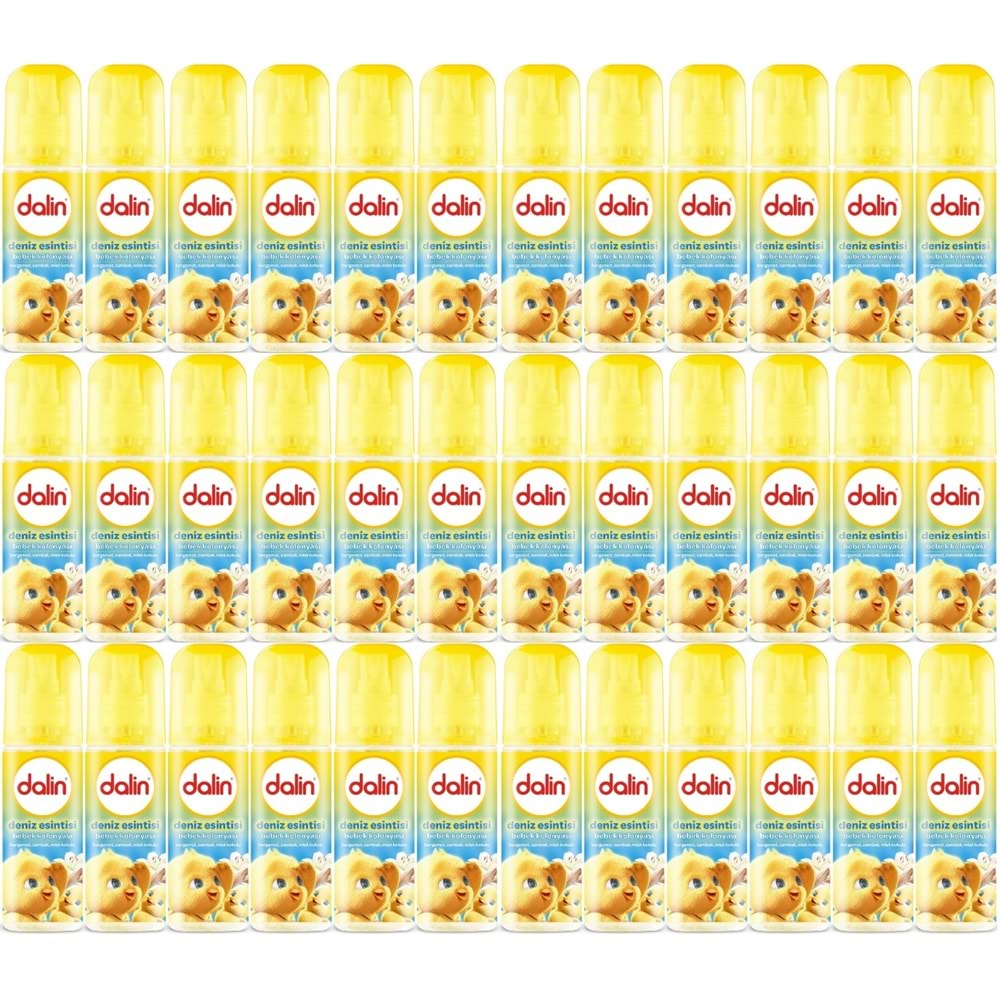 Dalin Bebek Kolonyası 150ML Deniz Esintisi (Bergomat-Zambak-Misk Kokulu) (36 Lı Set)
