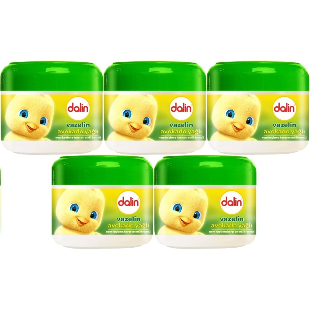 Dalin Vazelin 100ML Nem ve Koruma Avakado Yağlı (5 Li Set)