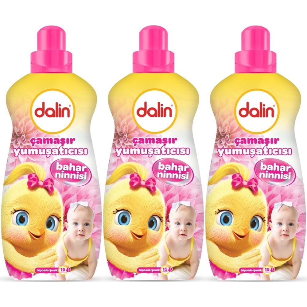 Dalin Çamaşır Yumuşatıcı Konsantre 1500ML Bahar Ninnisi (3 Lü Set) (Bebeklere Özel)