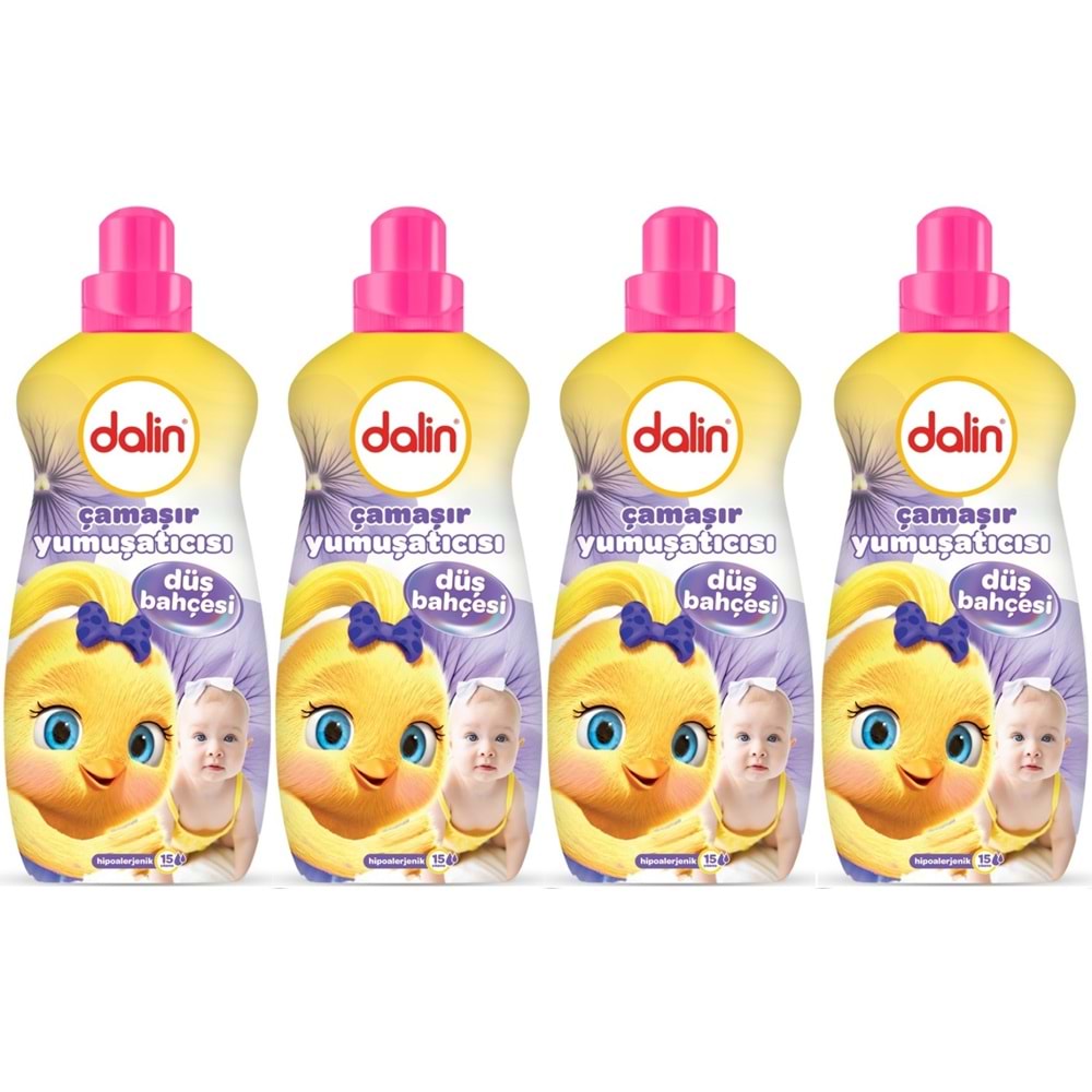 Dalin Çamaşır Yumuşatıcı 1500ML Düş Bahçesi (4 Lü Set) (Bebeklere Özel)