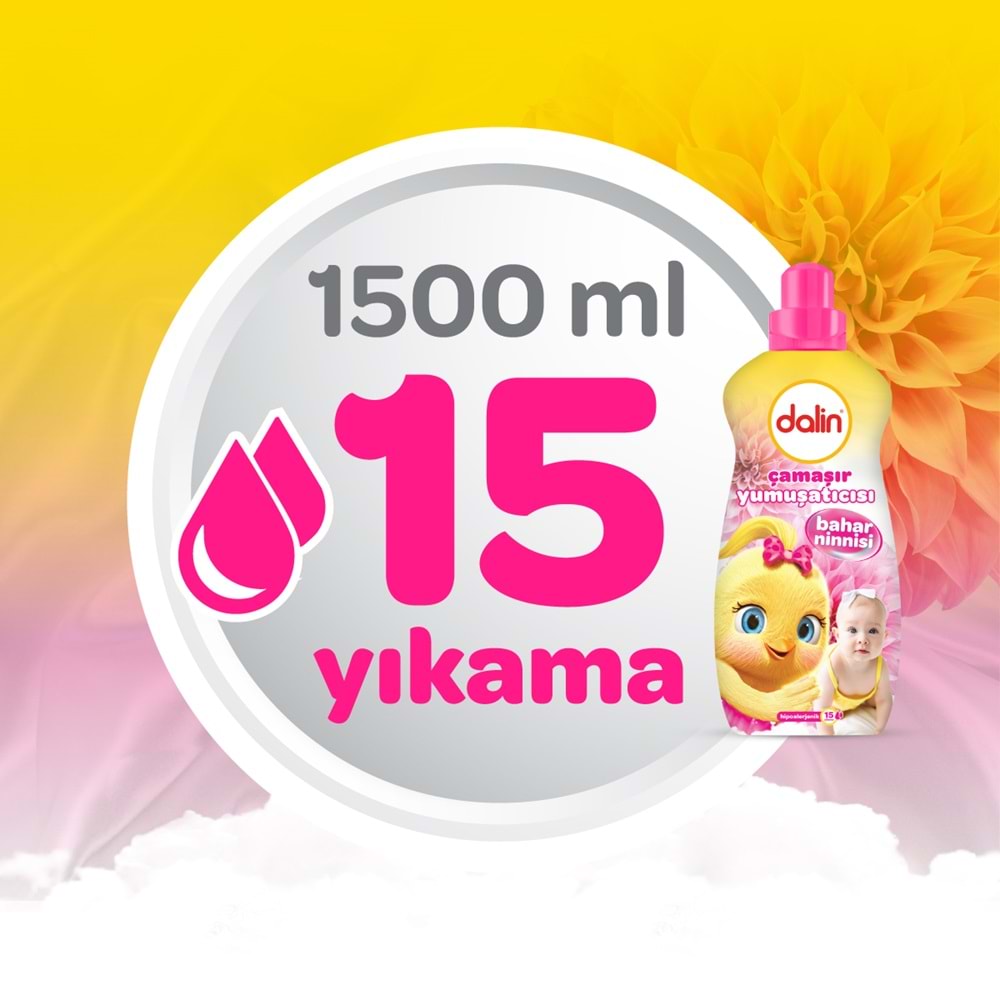 Dalin Çamaşır Yumuşatıcı 1500ML Bahar Ninnisi + 1500ML Düş Bahçesi (Karma 4 Lü Set)