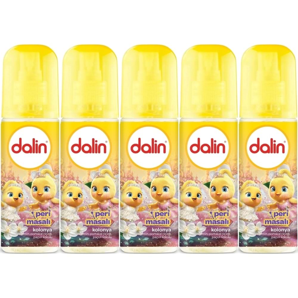 Dalin Bebek Kolonyası 150ML Peri Masalı (Yasemin-Portakal Çiceği-Paçuli Kokulu) (5 Li Set)