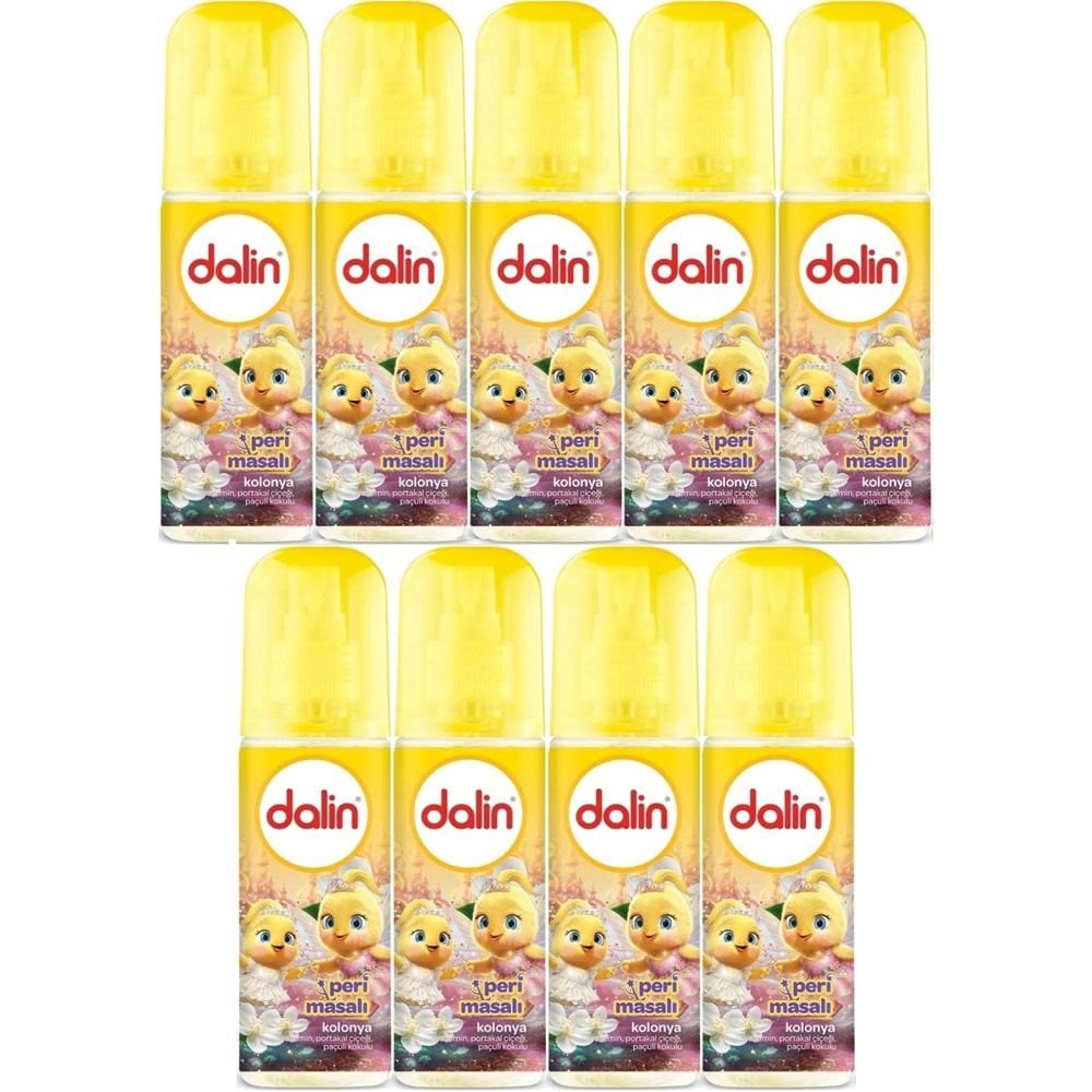 Dalin Bebek Kolonyası 150ML Peri Masalı (Yasemin-Portakal Çiceği-Paçuli Kokulu) (9 Lu Set)
