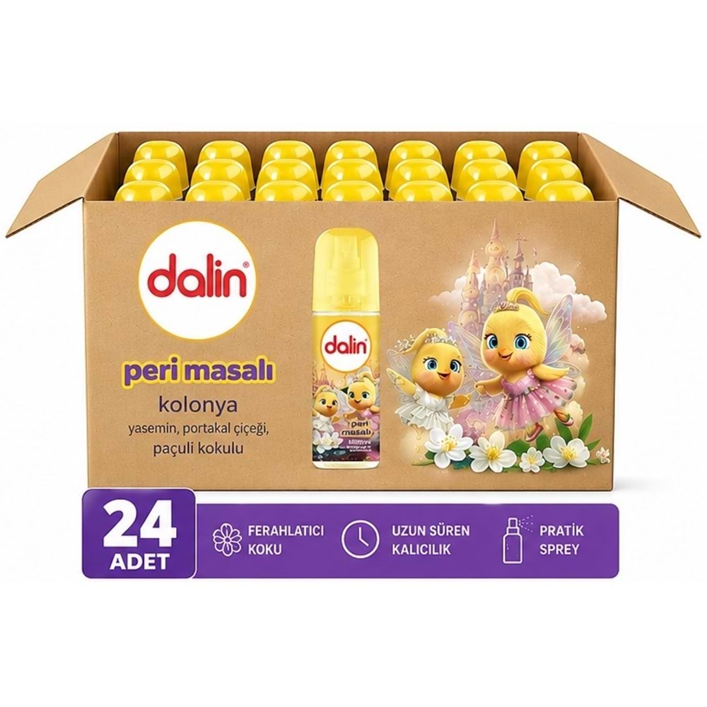 Dalin Bebek Kolonyası 150ML Peri Masalı (Yasemin-Portakal Çiceği-Paçuli Kokulu) (24 Lü Set)