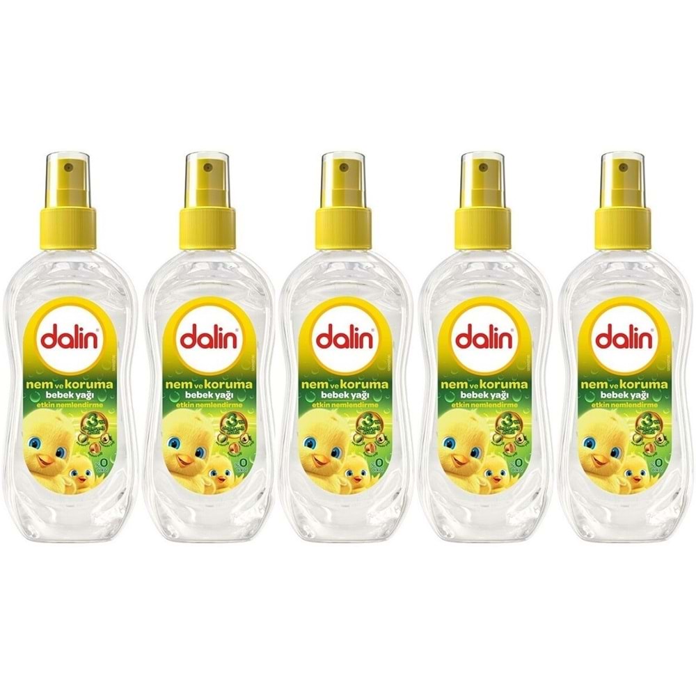 Dalin Bebek Yağı 200ML Sprey Nem ve Koruma (5 Li Set)
