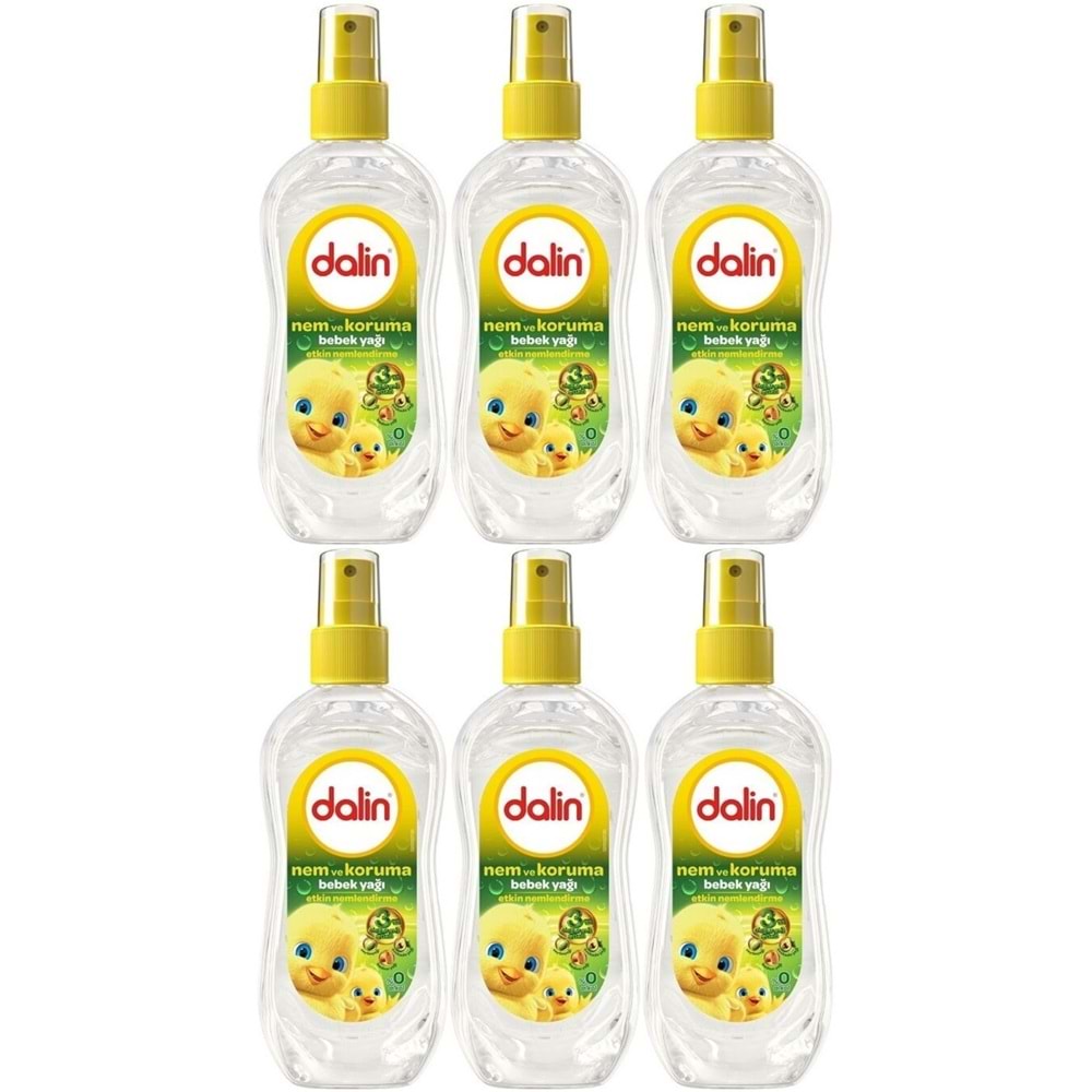 Dalin Bebek Yağı 200ML Sprey Nem ve Koruma (6 Lı Set)
