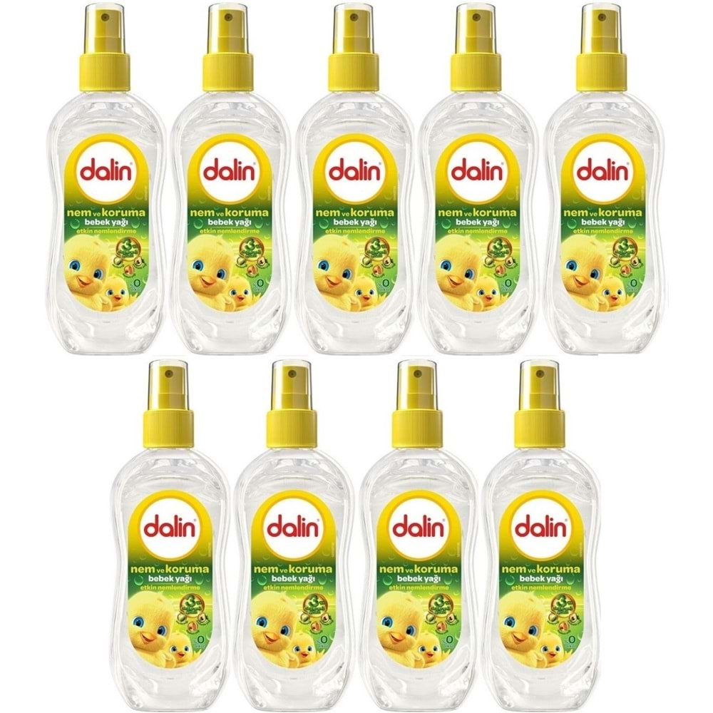 Dalin Bebek Yağı 200ML Sprey Nem ve Koruma (9 Lu Set)