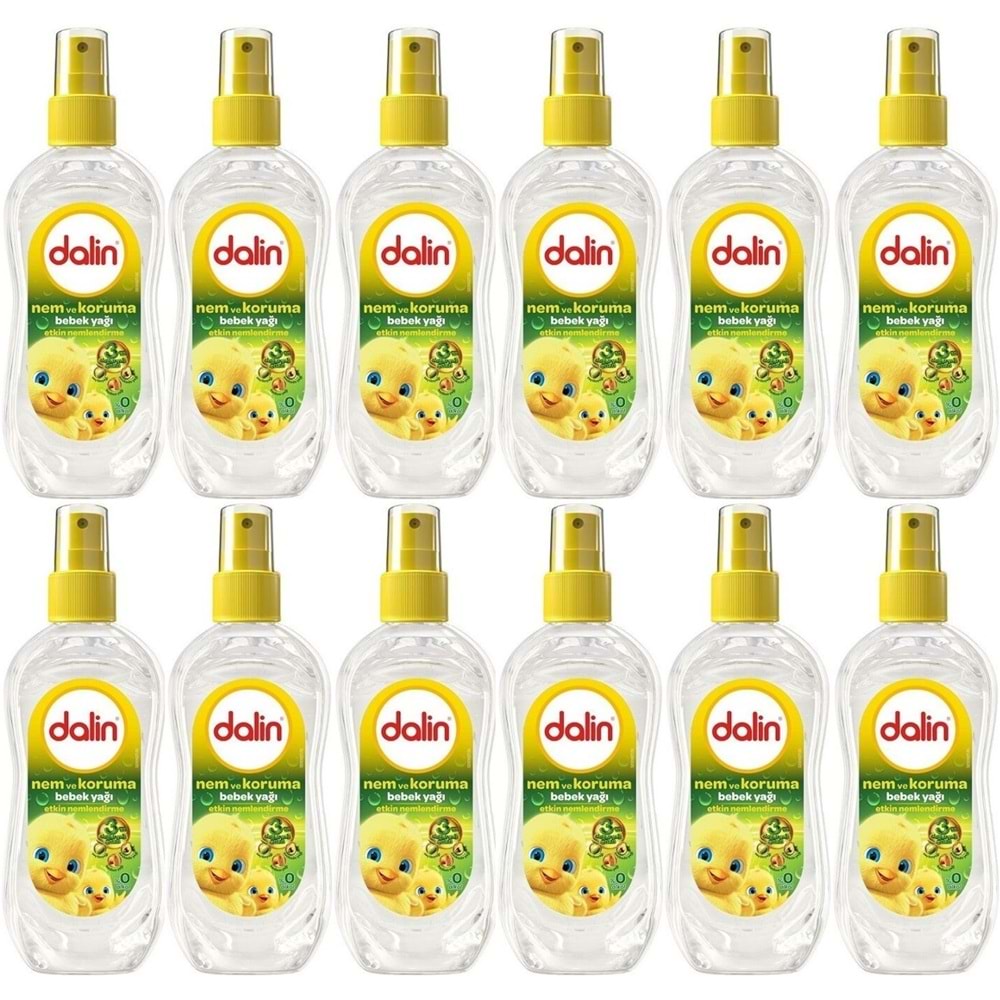 Dalin Bebek Yağı 200ML Sprey Nem ve Koruma (12 Li Set)