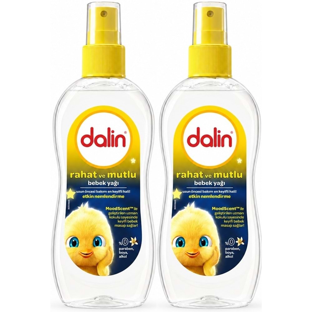 Dalin Bebek Yağı 200ML Sprey Rahat ve Mutlu (2 Li Set)