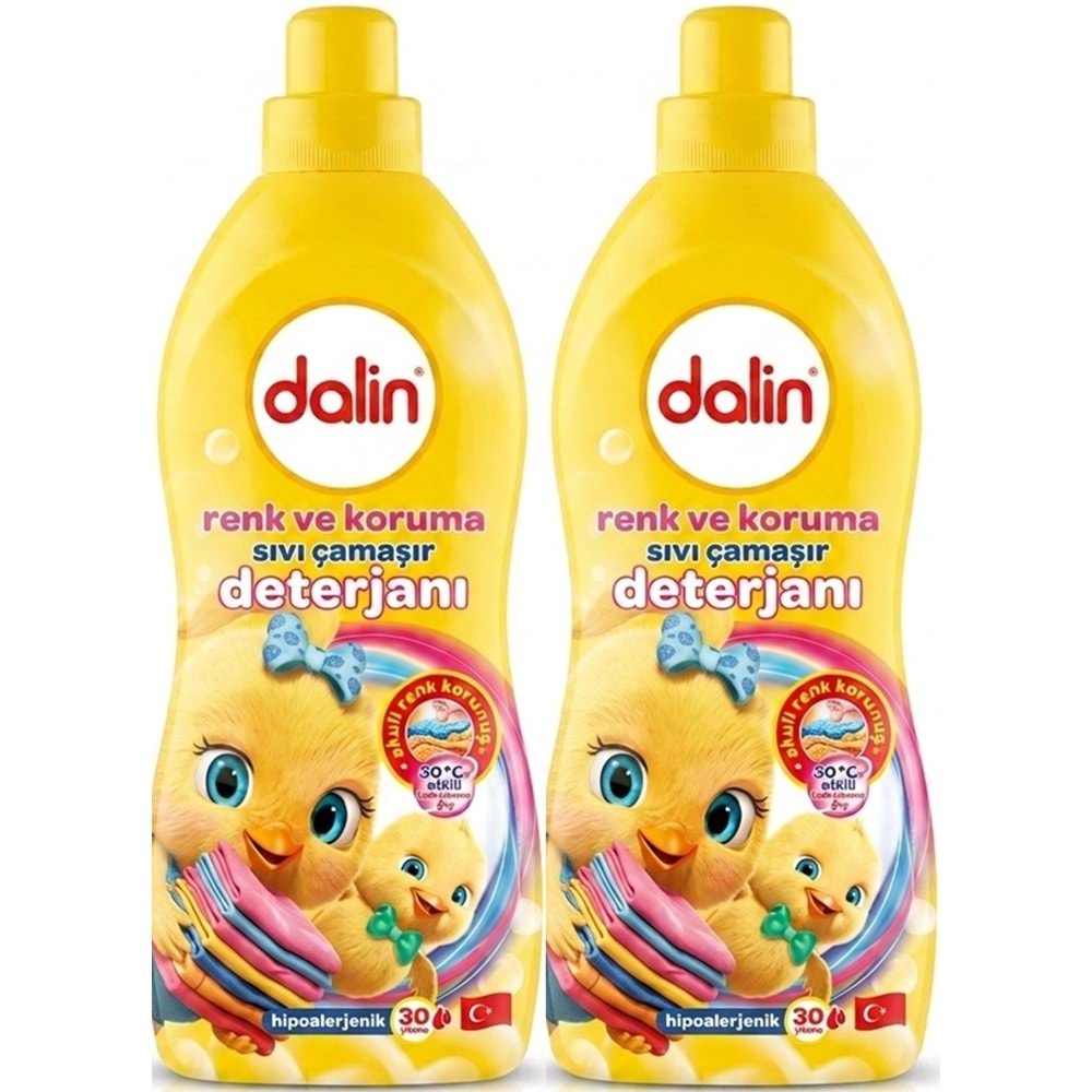 Dalin Sıvı Çamaşır Deterjanı 1500 ML Renk ve Koruma (Hipoalerjenik) (2 Li Set)