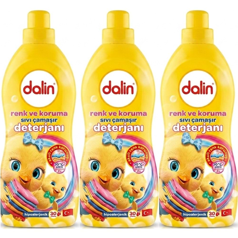 Dalin Sıvı Çamaşır Deterjanı 1500 ML Renk ve Koruma (Hipoalerjenik) (3 Lü Set)