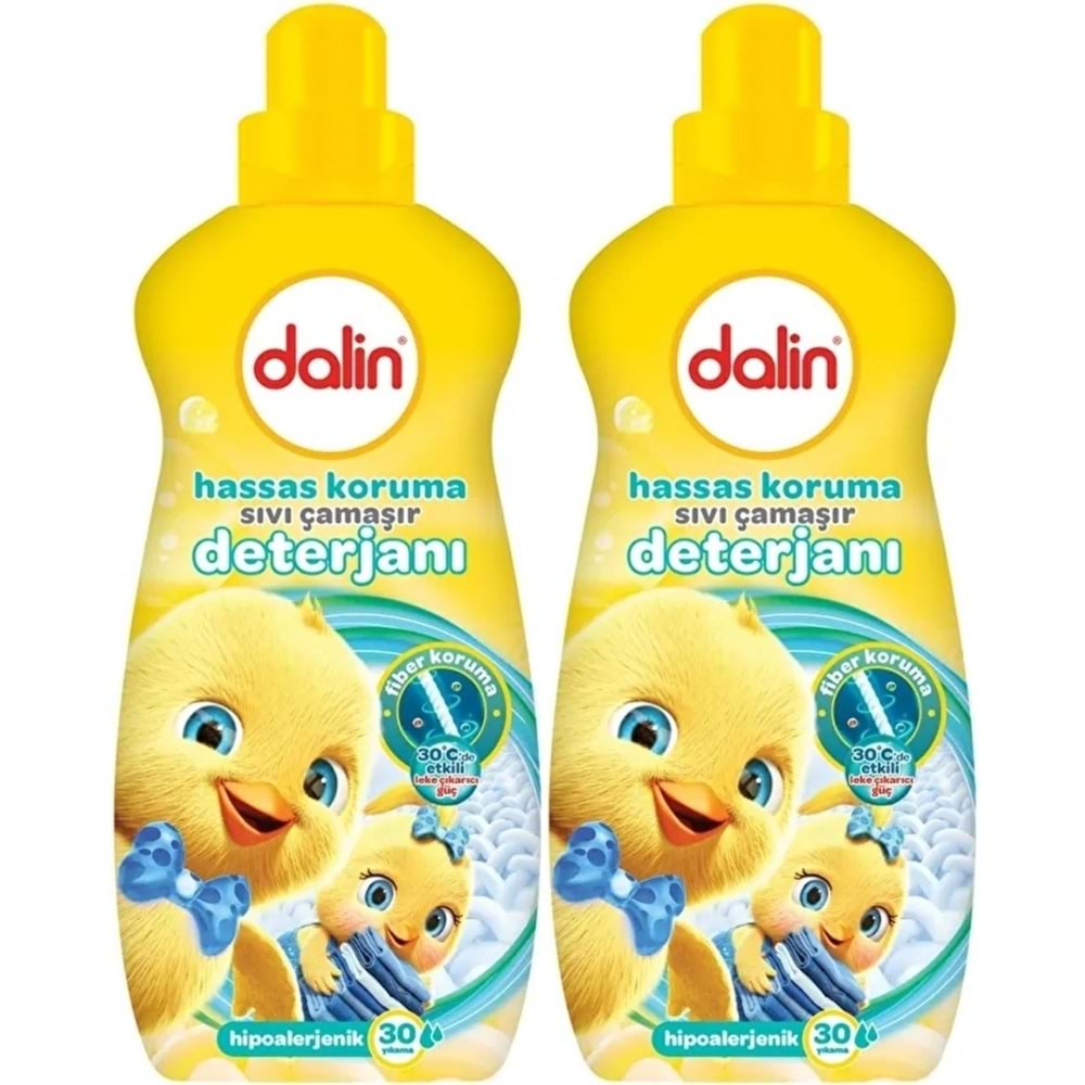 Dalin Sıvı Çamaşır Deterjanı 1500 ML Hassas Koruma (Hipoalerjenik) (2 Li Set)