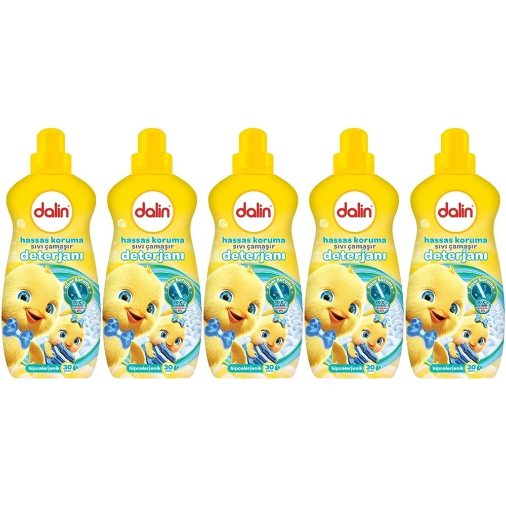 Dalin Sıvı Çamaşır Deterjanı 1500 ML Hassas Koruma (Hipoalerjenik) (5 Li Set)