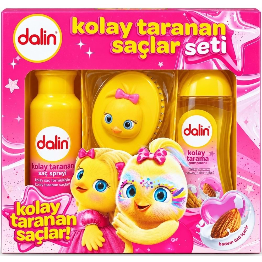 Dalin Kolay Taranan Saçlar Seti (Şampuan + Sprey + Tarak) Avantaj Paket (2 Li Set)