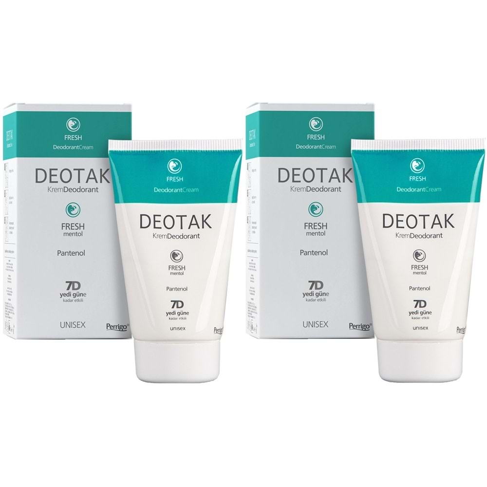 Deotak Krem Deodorant Unisex 35ML Fresh (Mentol) (2 Li Set)