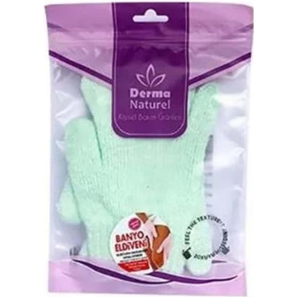 Derma Naturel Parmaklı Banyo Eldiveni MS-23 (2 Li Set)