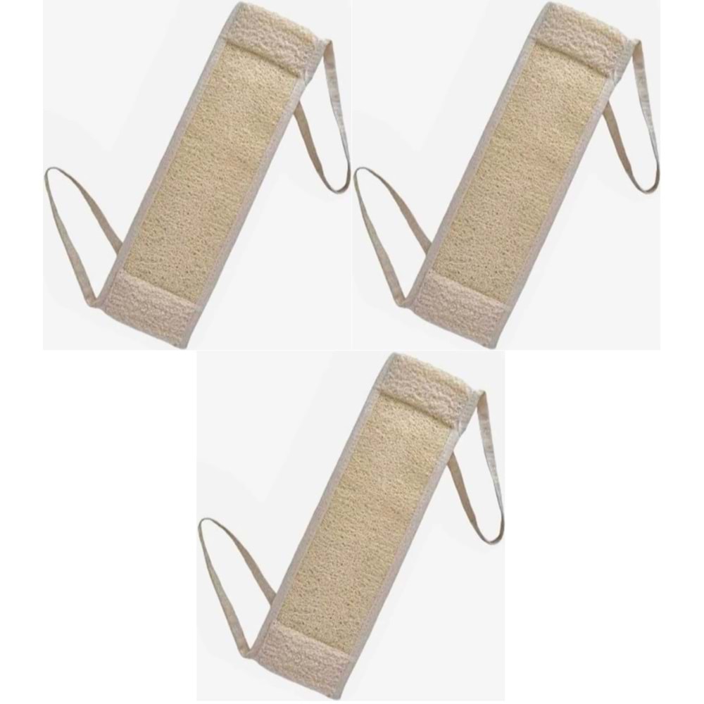 Derma Naturel Loofah İpli Kemer (Kabak) MS-12 (3 Lü Set)