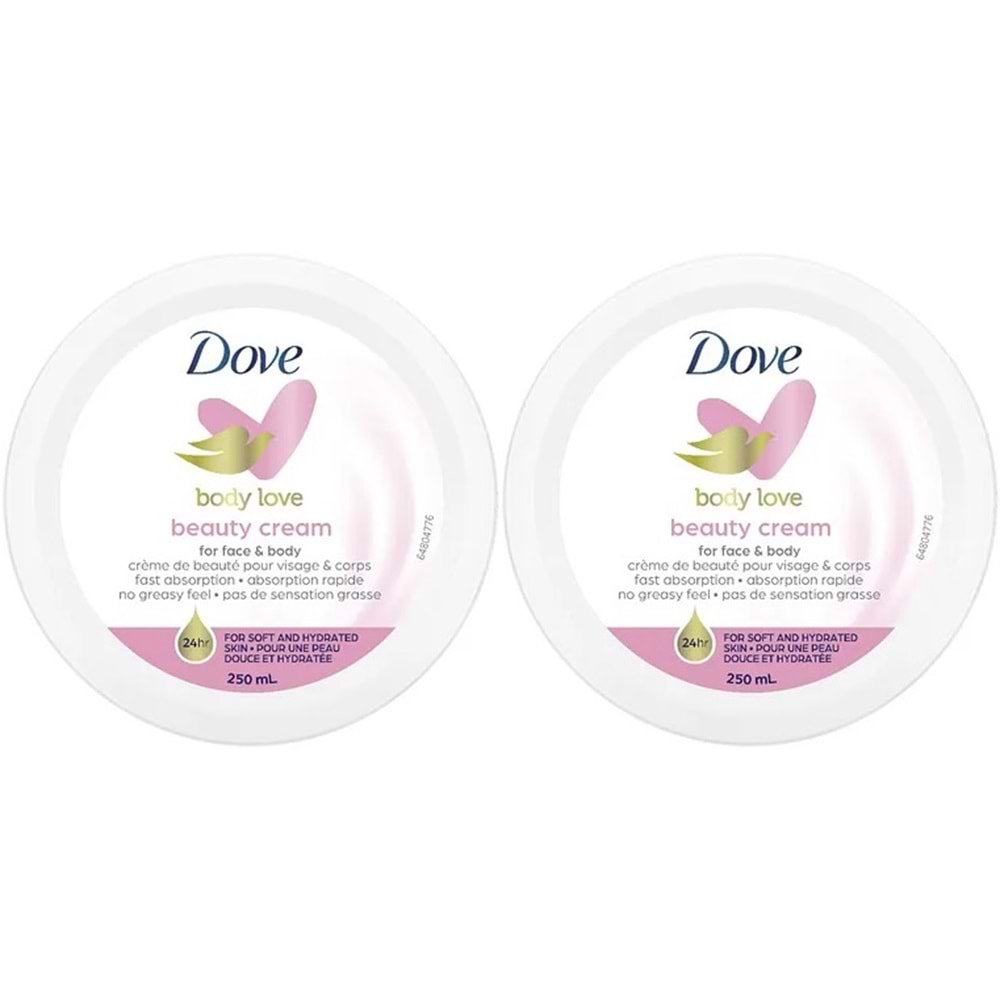 Dove Besleyici El ve Vücut Bakım Kremi 250ML Beauty Cream (Pembe) (2 Li Set)
