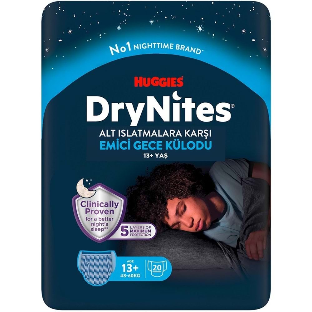 Drynites Emici Gece Külodu/Külot Bez Erkek 13+ Yaş (48-60KG) X Large 180 Adet Mega Pk (9PK*20)