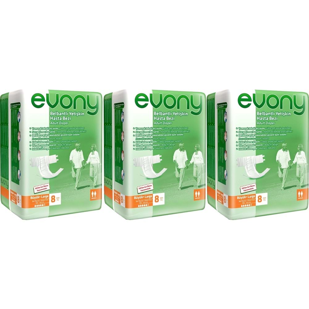 Evony Hasta Bezi Bel Bantlı Ekonomik Pk Büyük-L 24 Adet