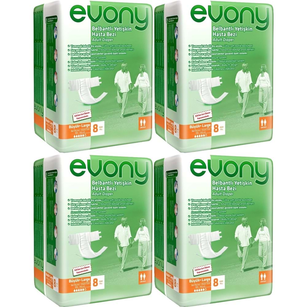 Evony Hasta Bezi Bel Bantlı Ekonomik Pk Büyük - L 32 Adet