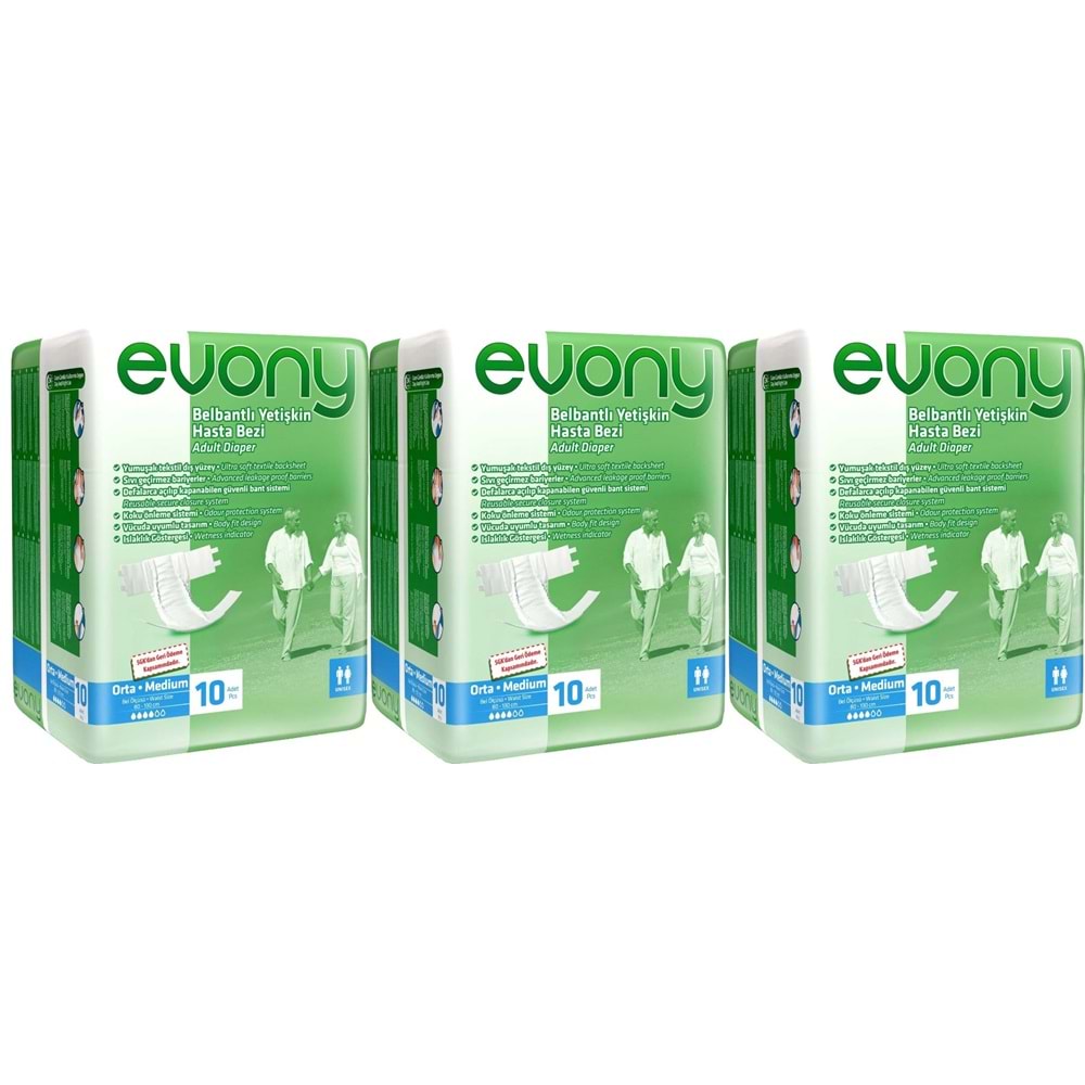 Evony Hasta Bezi Bel Bantlı Ekonomik Pk Orta-M 30 adet