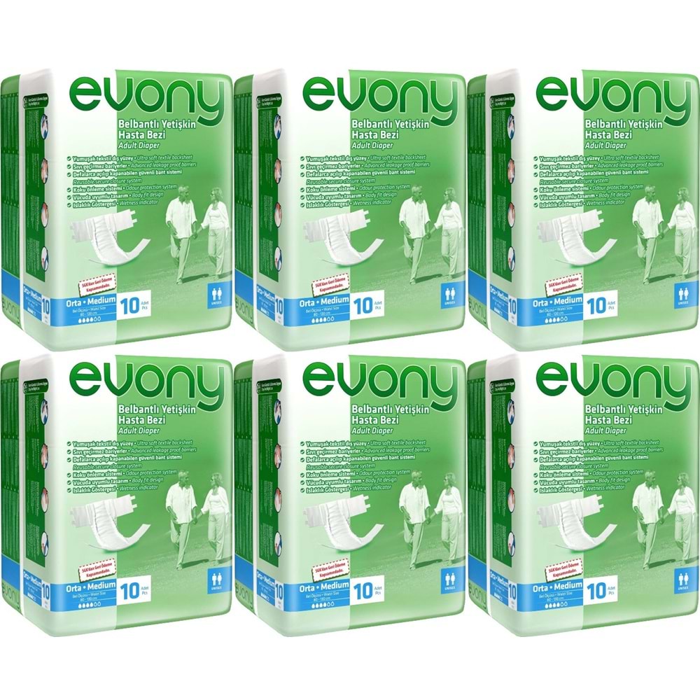 Evony Hasta Bezi Bel Bantlı Ekonomik Pk Orta-M 60 adet