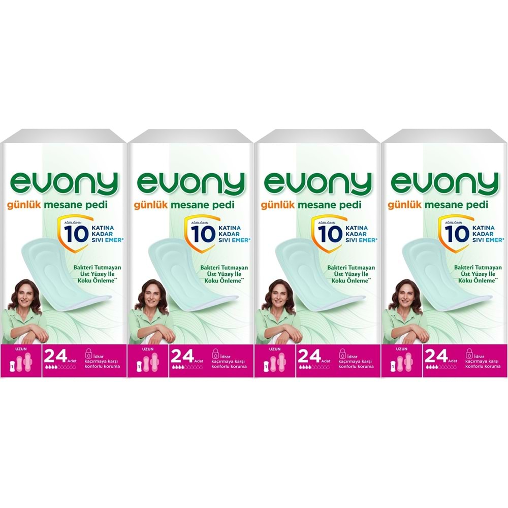 Evony Günlük Mesane Pedi Uzun 96 Adet (4PK*24)