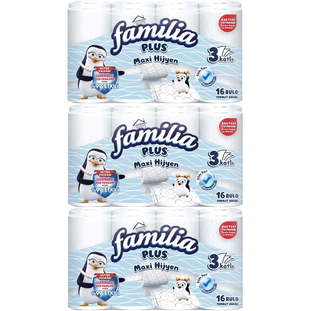 Familia Plus Tuvalet Kağıdı (3 Katlı) 48 Li Set Maxi Hijyen (3PK*16)