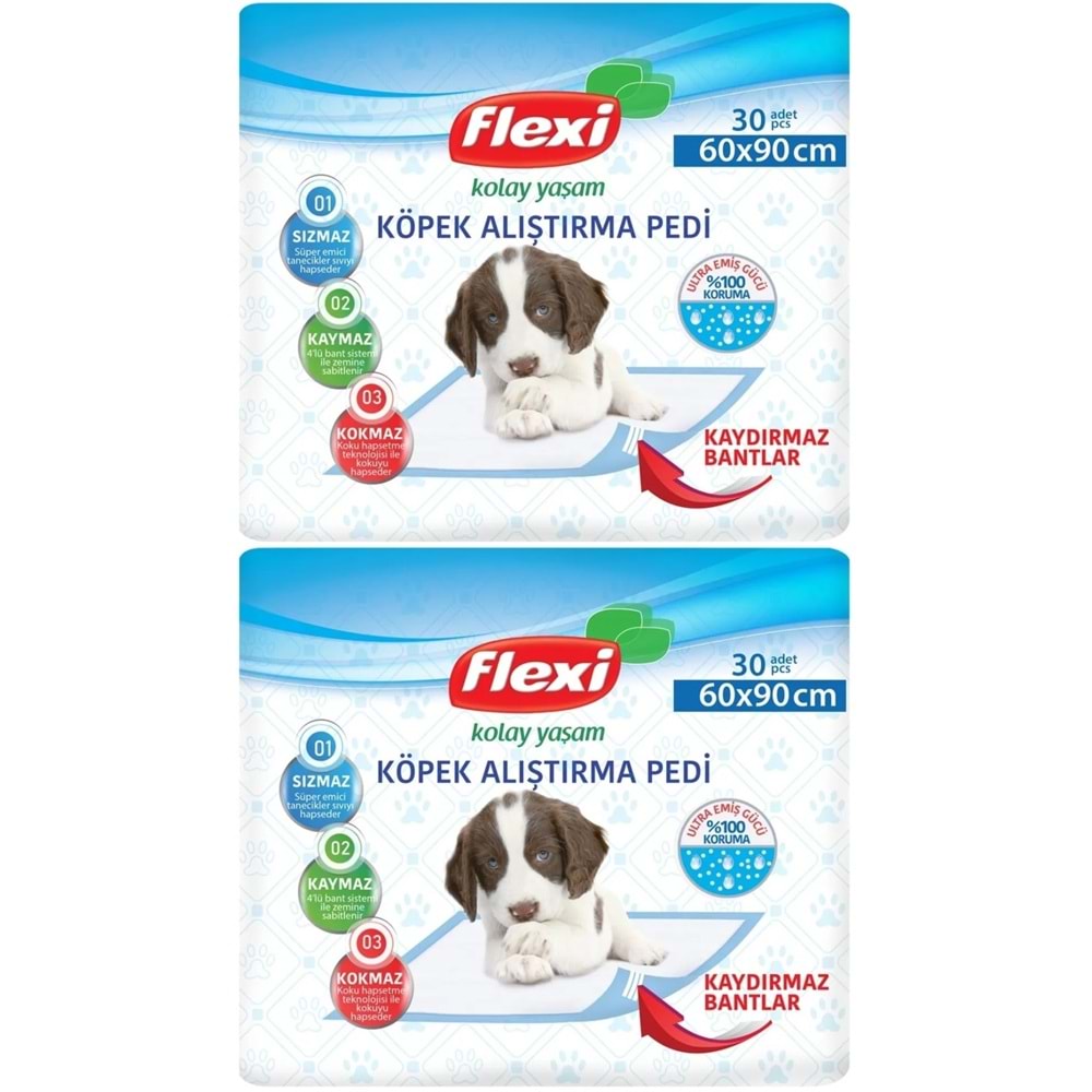 Flexi Evcil Hayvan Köpek Alıştırma Tuvalet Eğitim Pedi 60*90 CM 60 Adet