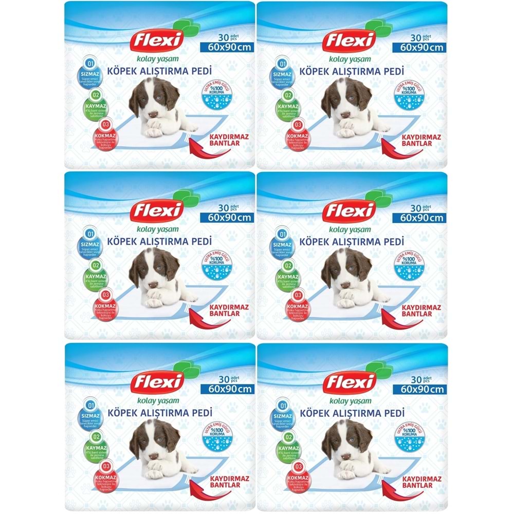 Flexi Evcil Hayvan Köpek Alıştırma Tuvalet Eğitim Pedi 60*90 CM 180 Adet