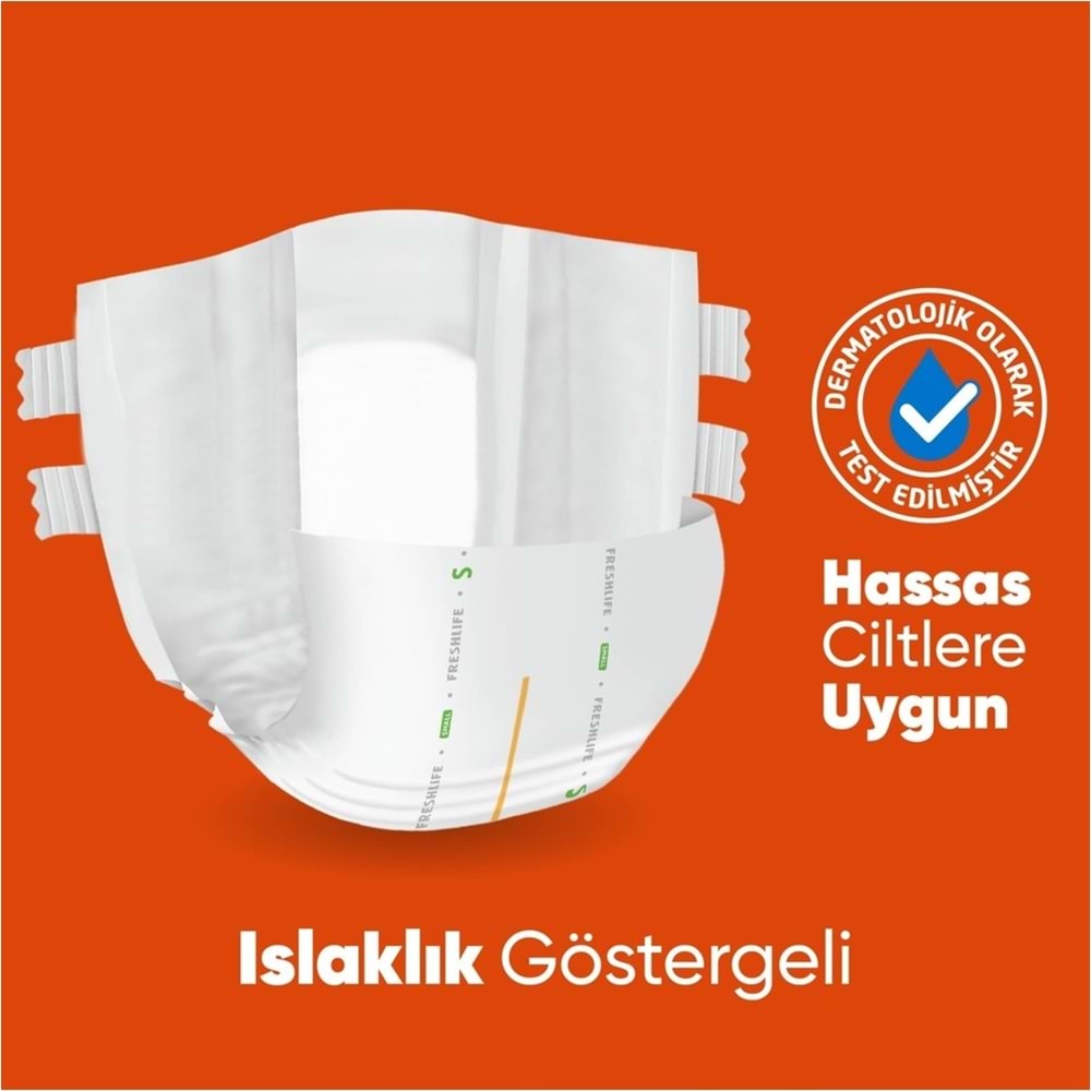 FreshLife Yetişkin Hasta Bezi Bel Bantlı S - Küçük - Small 180 Adet (6PK*30)