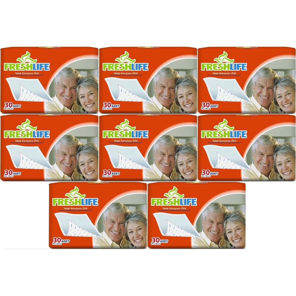 FreshLife Hasta Yatak Koruyucu 90*180CM 240 Adet (8PK*30)