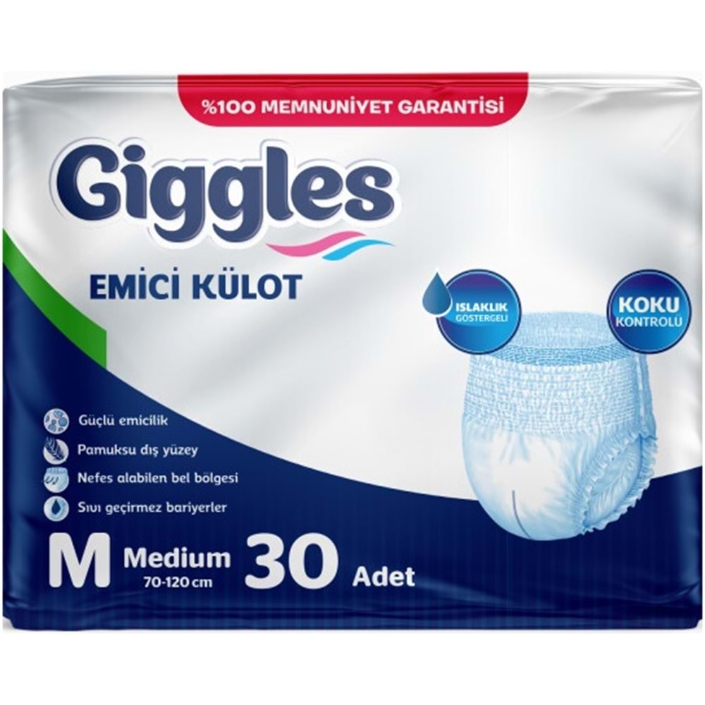 Giggles Hasta Bezi Yetişkin Emici Külot M-Orta Medium 120 Adet (4Pk*30)