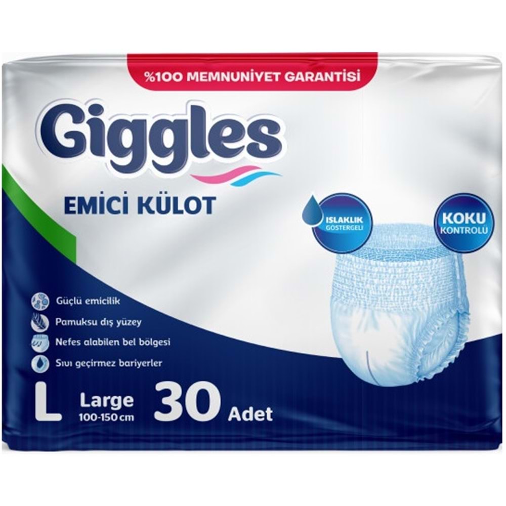 Giggles Hasta Bezi Yetişkin Emici Külot L-Büyük 90 Adet (3Pk*30)