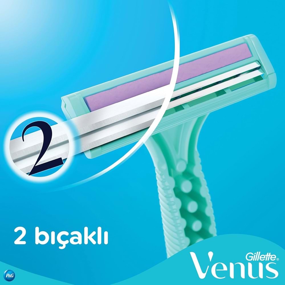 Gillette Simply Venus 2 Kullan At Kadın Tıraş Bıçağı 12 Li Set (3PK*4)