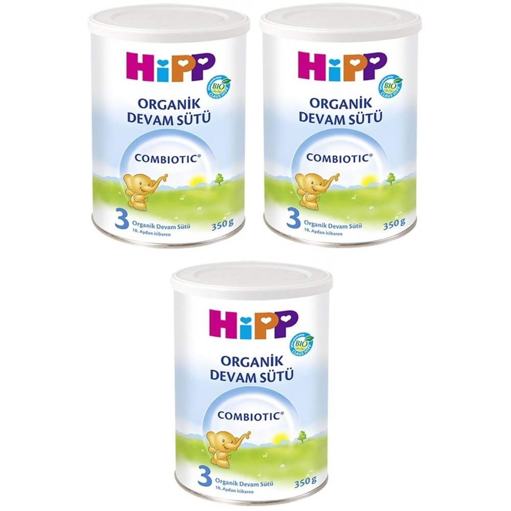 Hipp Organik Combiotic Bebek Sütü 350GR No:3 (3 Lü Set)