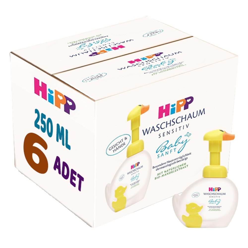 Hipp Babysanft Bebek/Çoçuk El Yıkama Köpüğü 250ML Pompalı (6 Lı Set)