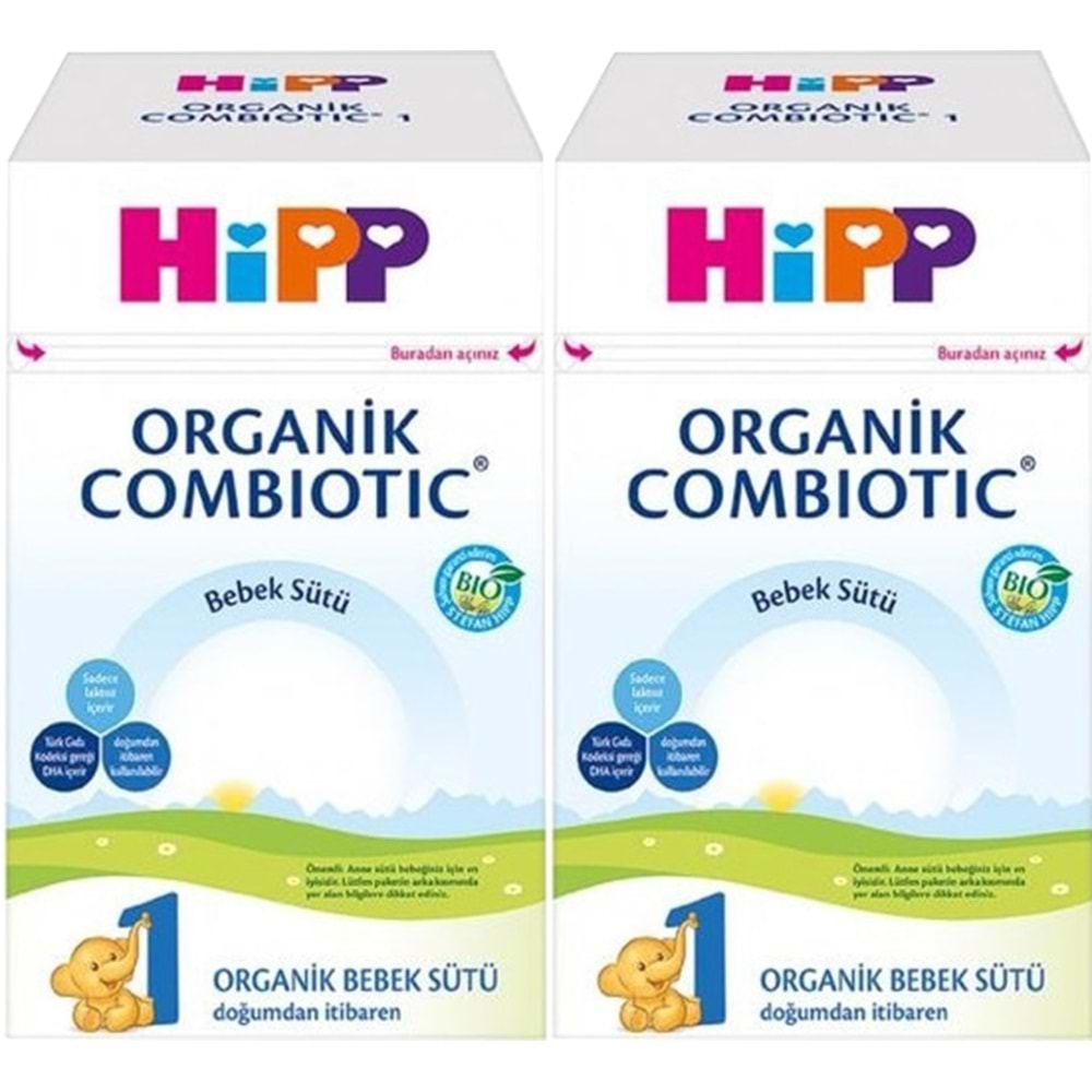Hipp Organik Combiotic Bebek Sütü 800GR No:1 (0-6 Ay) (2 Li Set)