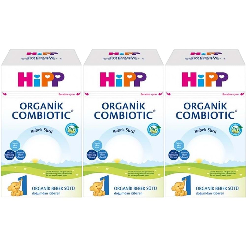 Hipp Organik Combiotic Bebek Sütü 800GR No:1 (0-6 Ay) (3 Lü Set)