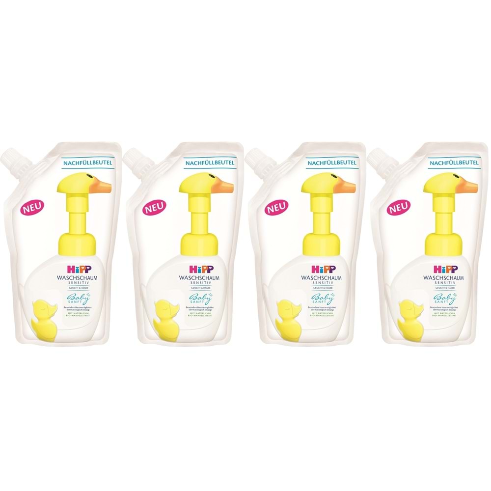 Hipp Babysanft Bebek/Çoçuk El Yıkama Köpüğü 250ML (Yedek Poşet) (4 Lü Set)