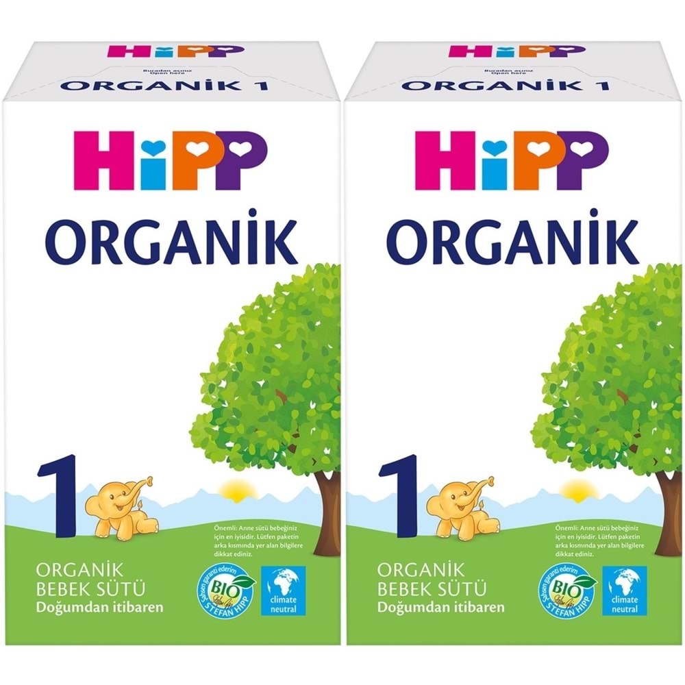 Hipp Organik Bebek Sütü 600GR No:1 (1. Aydan İtibaren) (2 Li Set)