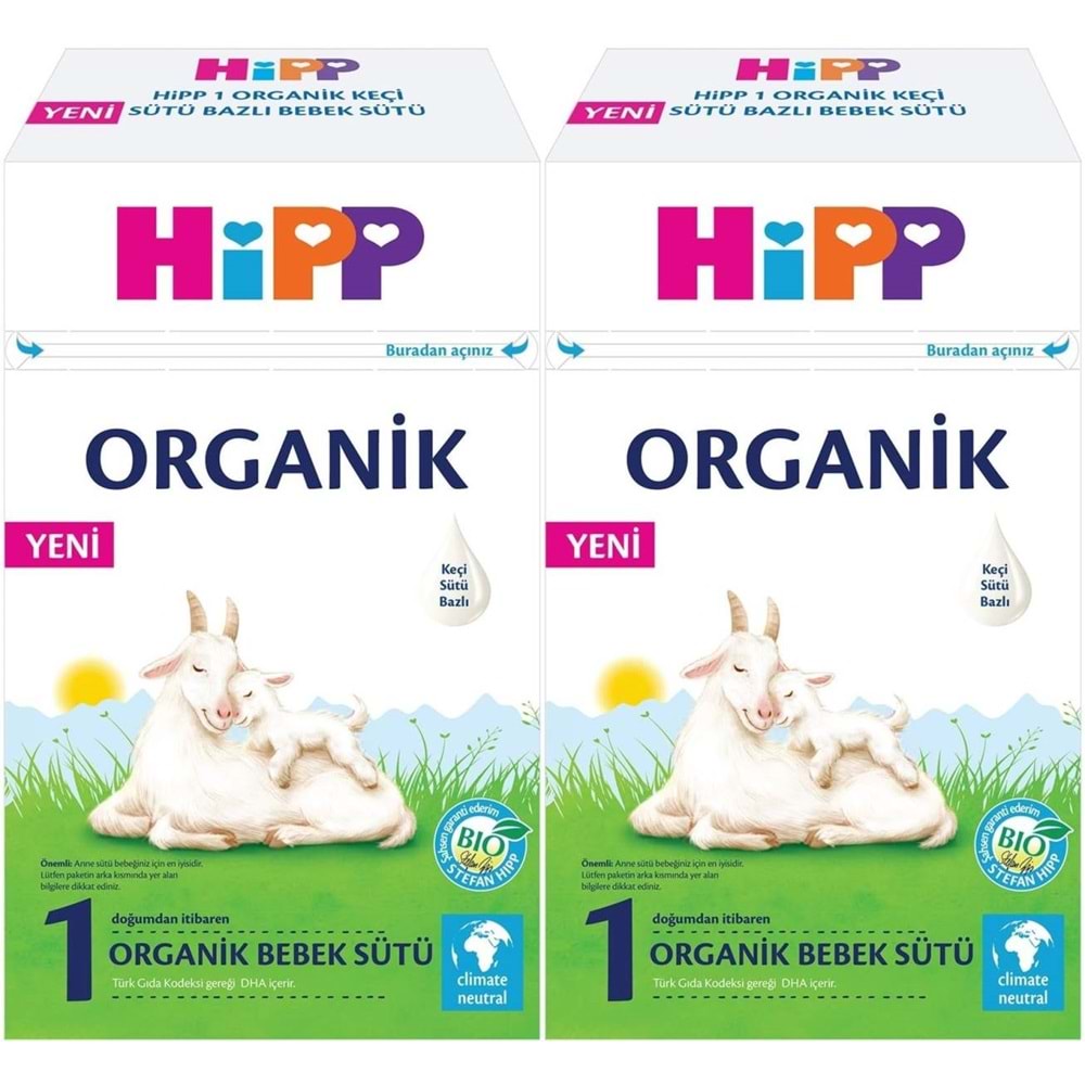 Hipp Organik Keçi Sütü Bazlı Devam Sütü 400GR No:1 (0-6 Ay) (2 Li Set)