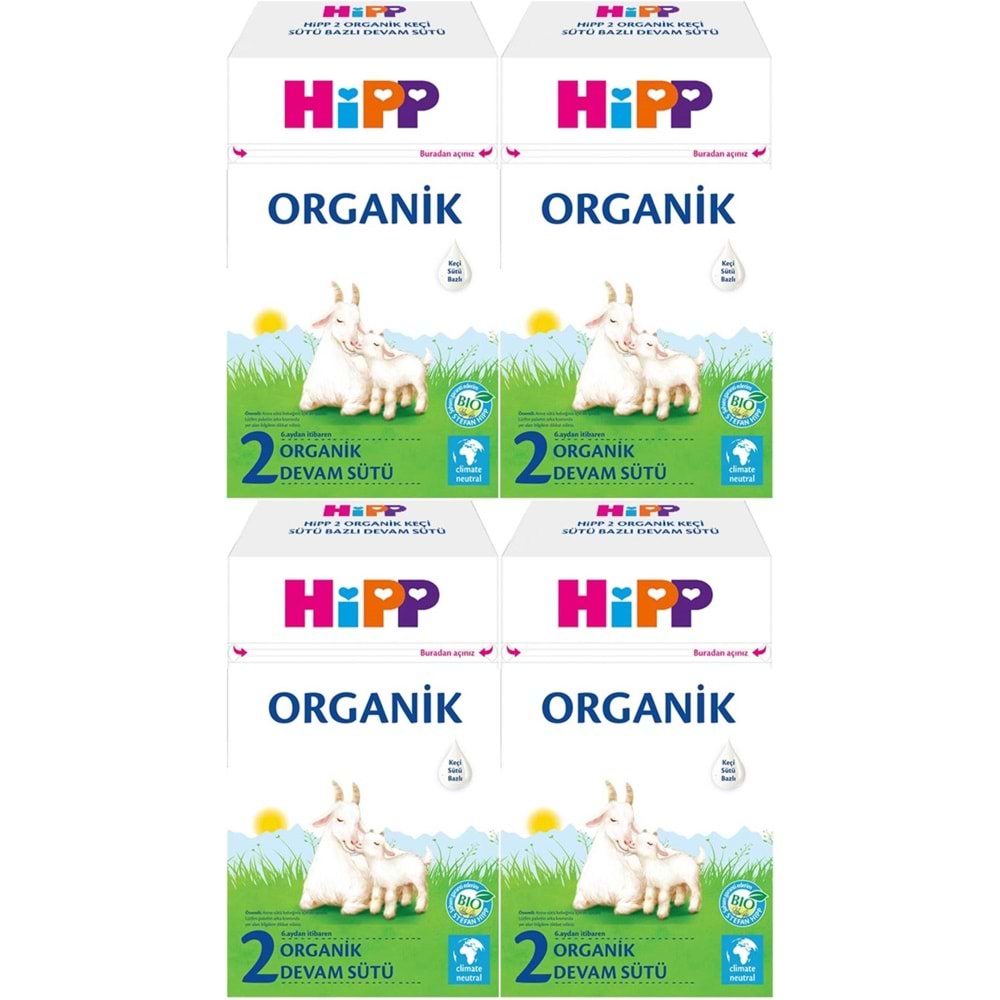 Hipp Organik Keçi Sütü Bazlı Devam Sütü 400GR No:2 (6.Aydan İtibaren) (4 Lü Set)